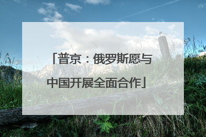普京：俄罗斯愿与中国开展全面合作