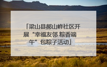 梁山县郝山峰社区开展“幸福友邻 粽香端午”包粽子活动
