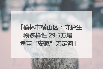 榆林市横山区：守护生物多样性 29.5万尾鱼苗“安家”无定河