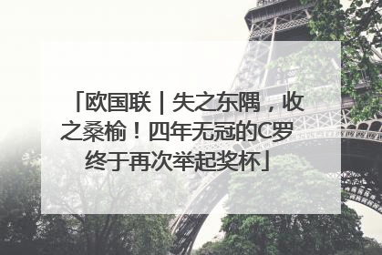 欧国联｜失之东隅，收之桑榆！四年无冠的C罗终于再次举起奖杯