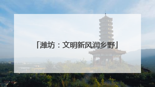 潍坊：文明新风润乡野