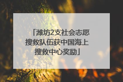 潍坊2支社会志愿搜救队伍获中国海上搜救中心奖励