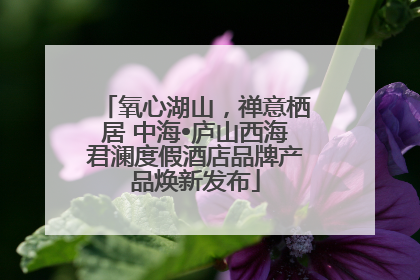 氧心湖山，禅意栖居 中海•庐山西海君澜度假酒店品牌产品焕新发布