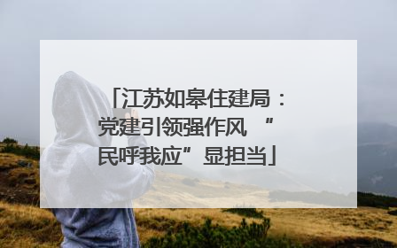 江苏如皋住建局：党建引领强作风 “民呼我应”显担当