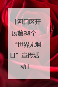 河口区开展第38个“世界无烟日”宣传活动