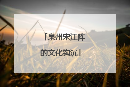 泉州宋江阵的文化钩沉