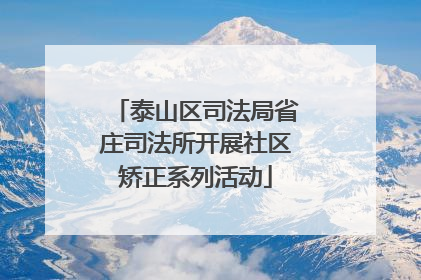 泰山区司法局省庄司法所开展社区矫正系列活动