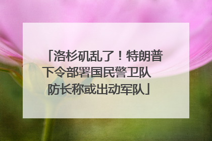 洛杉矶乱了！特朗普下令部署国民警卫队 防长称或出动军队