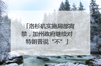 洛杉矶实施局部宵禁，加州政府继续对特朗普说“不”
