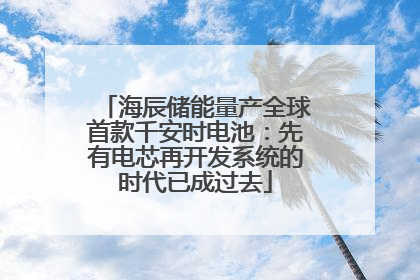 海辰储能量产全球首款千安时电池：先有电芯再开发系统的时代已成过去