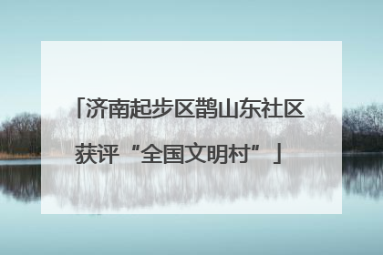 济南起步区鹊山东社区获评“全国文明村”