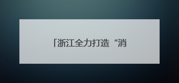 浙江全力打造“消费环境最优省”