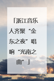 浙江音乐人齐聚“金东之夜”唱响“光南之曲”