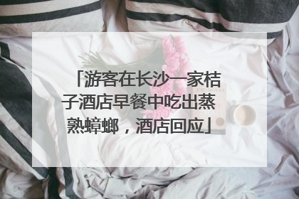 游客在长沙一家桔子酒店早餐中吃出蒸熟蟑螂，酒店回应