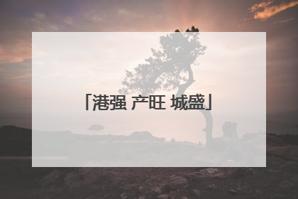 港强 产旺 城盛