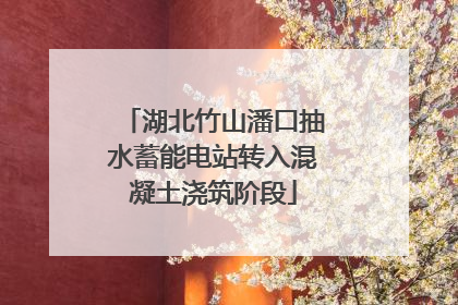 湖北竹山潘口抽水蓄能电站转入混凝土浇筑阶段