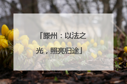 滕州：以法之光，照亮归途
