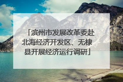 滨州市发展改革委赴北海经济开发区、无棣县开展经济运行调研