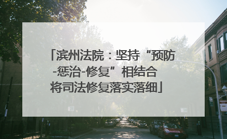 滨州法院：坚持“预防-惩治-修复”相结合 将司法修复落实落细