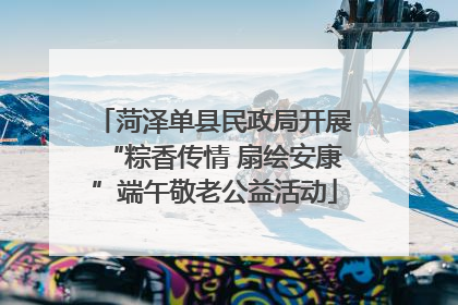 菏泽单县民政局开展“粽香传情 扇绘安康”端午敬老公益活动