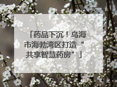 药品下沉！乌海市海勃湾区打造“共享智慧药房”