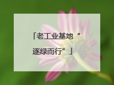 老工业基地“逐绿而行”