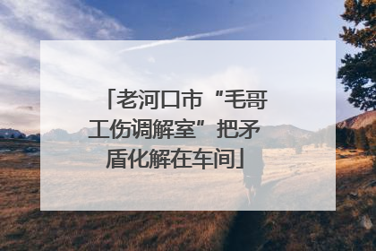 老河口市“毛哥工伤调解室”把矛盾化解在车间