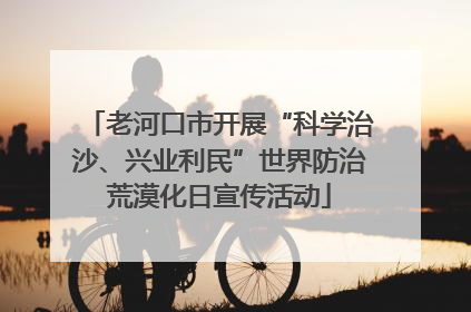 老河口市开展“科学治沙、兴业利民”世界防治荒漠化日宣传活动