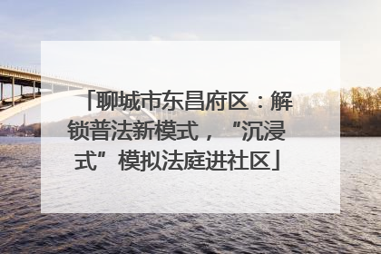 聊城市东昌府区：解锁普法新模式，“沉浸式”模拟法庭进社区