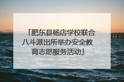 肥东县杨店学校联合八斗派出所举办安全教育志愿服务活动