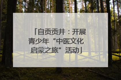 自贡贡井：开展青少年“中医文化启蒙之旅”活动