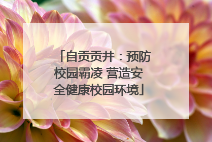 自贡贡井：预防校园霸凌 营造安全健康校园环境