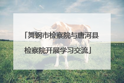 舞钢市检察院与唐河县检察院开展学习交流
