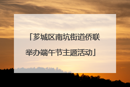 芗城区南坑街道侨联举办端午节主题活动