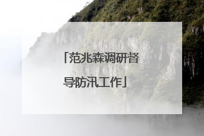 范兆森调研督导防汛工作