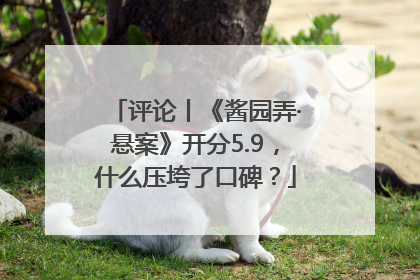 评论丨《酱园弄·悬案》开分5.9，什么压垮了口碑？