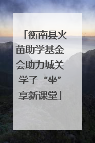 衡南县火苗助学基金会助力城关学子“坐”享新课堂