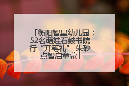 衡阳智星幼儿园：52名萌娃石鼓书院行“开笔礼” 朱砂点智启童蒙