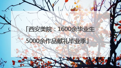 西安美院：1600余毕业生5000余作品献礼毕业季