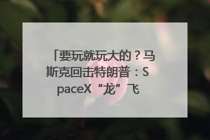 要玩就玩大的？马斯克回击特朗普：SpaceX“龙”飞船将立即退役！