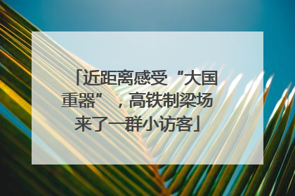 近距离感受“大国重器”，高铁制梁场来了一群小访客