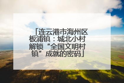 连云港市海州区板浦镇：城北小村解锁“全国文明村镇”成就的密码