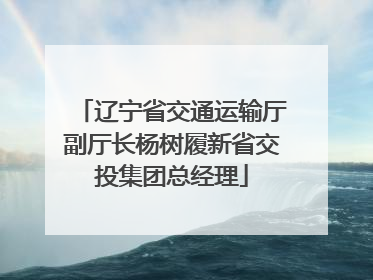 辽宁省交通运输厅副厅长杨树履新省交投集团总经理