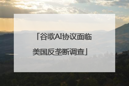 谷歌AI协议面临美国反垄断调查