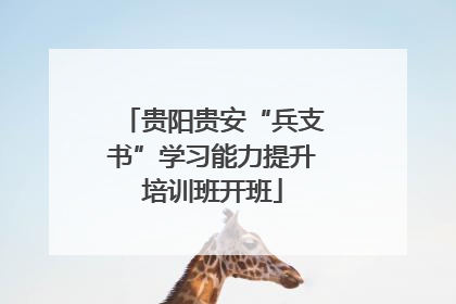 贵阳贵安“兵支书”学习能力提升培训班开班