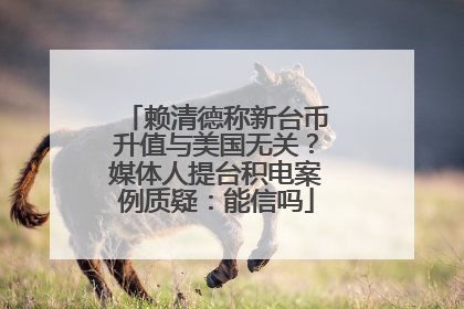 赖清德称新台币升值与美国无关？媒体人提台积电案例质疑：能信吗