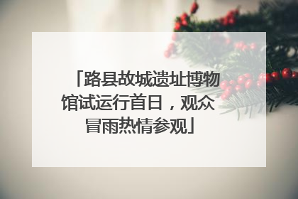 路县故城遗址博物馆试运行首日，观众冒雨热情参观