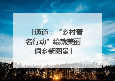 通道：“乡村著名行动”绘就美丽侗乡新图景