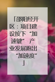 邵阳经开区：项目建设按下“加速键” 产业发展跑出“加速度”