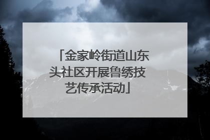 金家岭街道山东头社区开展鲁绣技艺传承活动